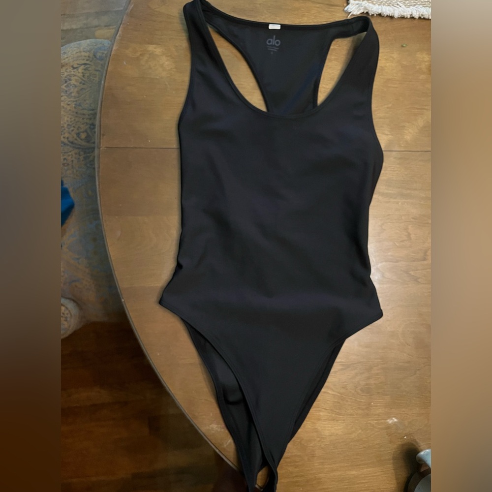 Alo Yoga Black airlift barre bodysuit